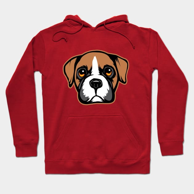 Cute Boxer Dog Puppy Hoodie by IPRINT